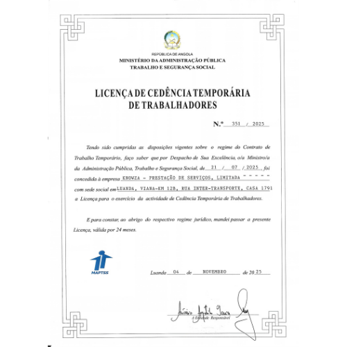 Licença MAPTSS